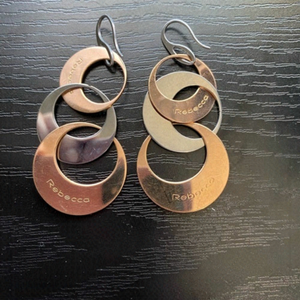 Rebecca Jewelry (Rebecca Gioielli) Made in Italy Copper Look and Silver Earrings